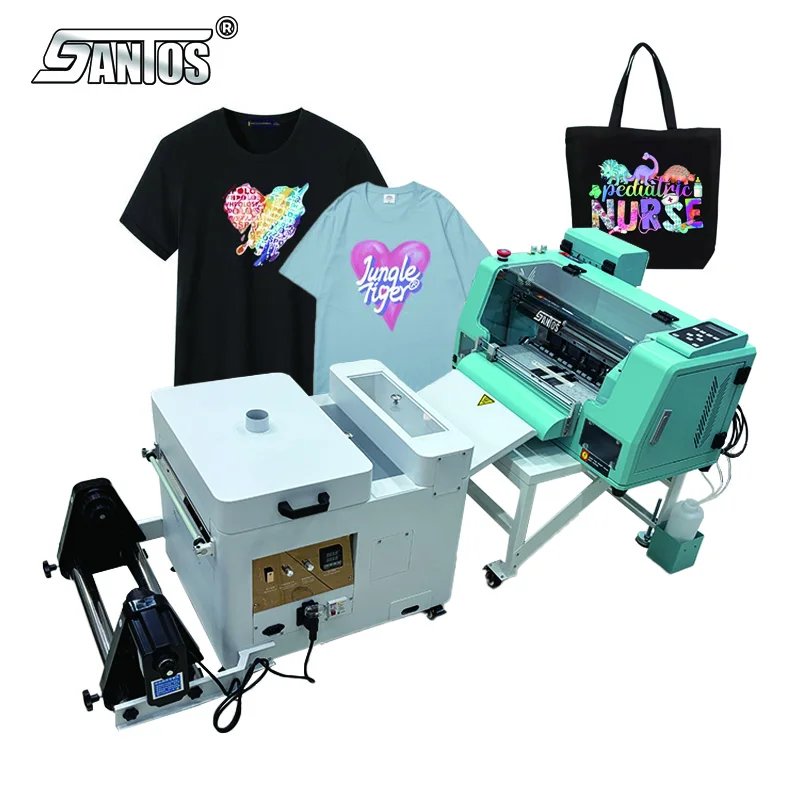 

Недорогая цифровая печатная машина формата А3 CMYK+W, DTF-принтер для прямой печати на пленке для футболок, А1 60 см, прямая печать на пленке