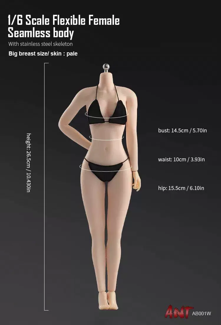 In Voorraad 1/6 Schaal Super Flexibele Vrouwelijke Naadloze Lichaam T302/303/305/306/AB001/T307 voor 12 ''Soldaat Action Figure Poppen Decor