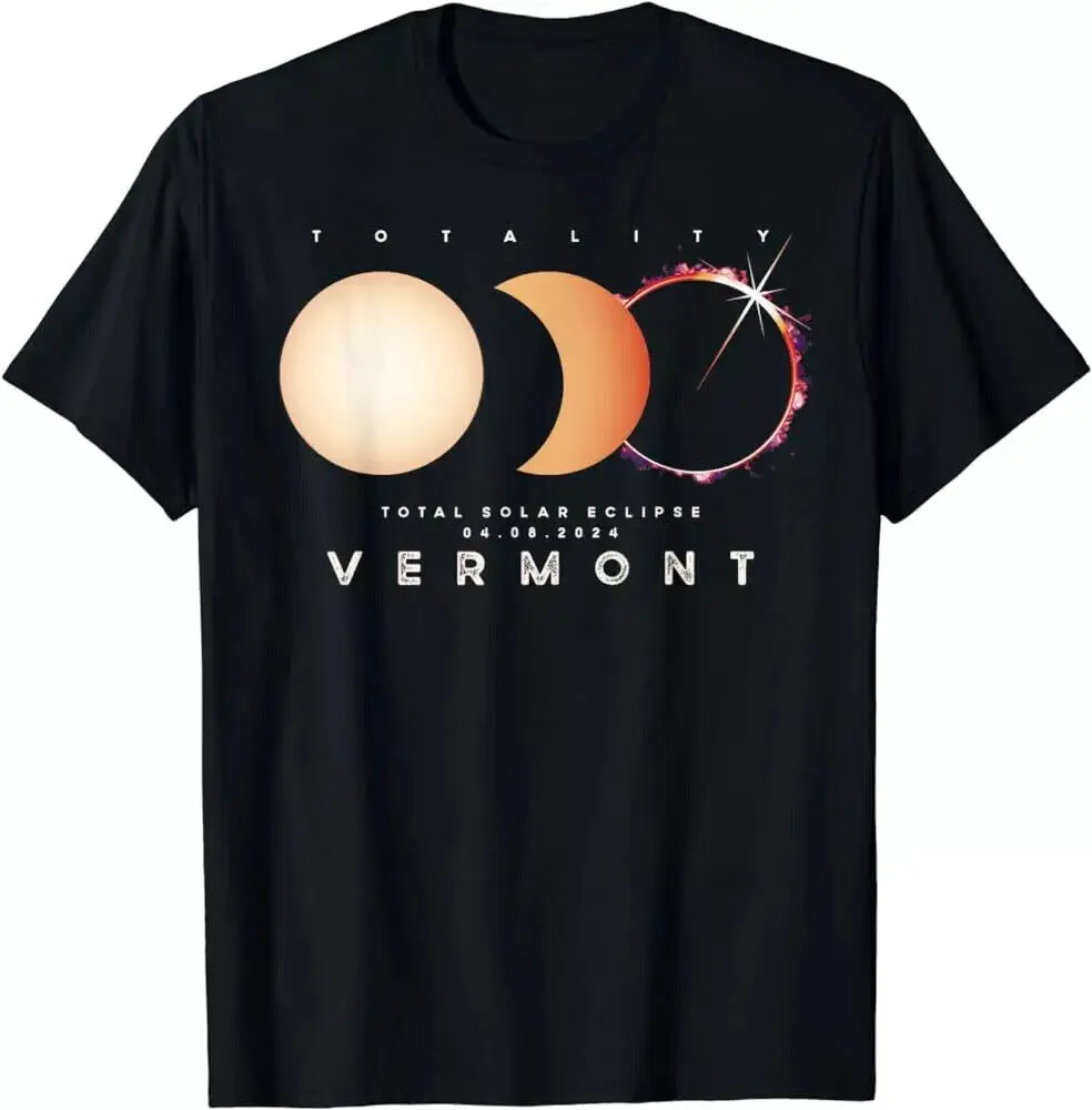 Solar Eclipse 2024 Vermont Total Eclipse American Graphic T-Shirt