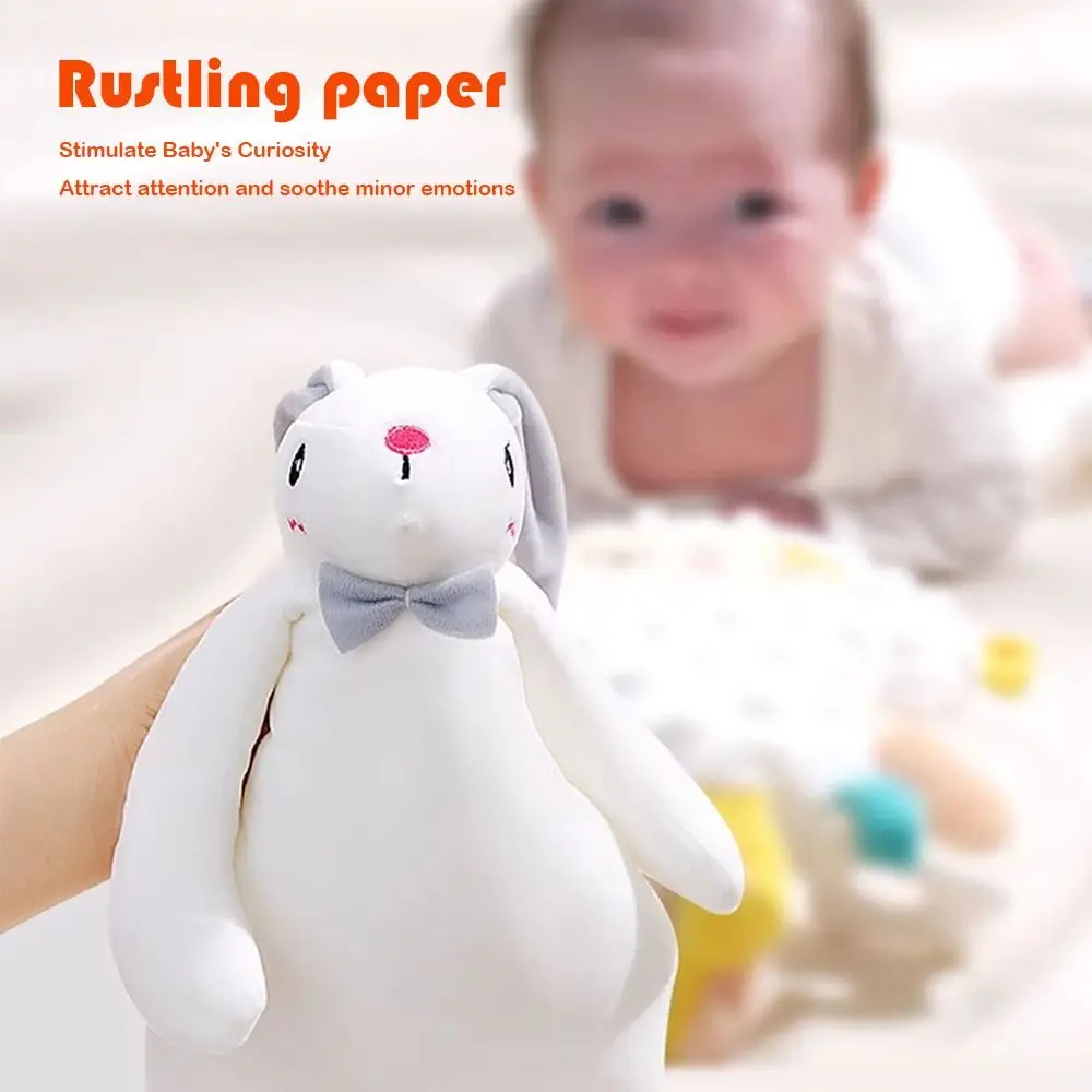 ตุ๊กตาผ้ากำมะหยี่รูปสัตว์น่ารัก พร้อมที่กัดสำหรับเด็กทารก ปลอดภัยสำหรับเด็กเล็ก