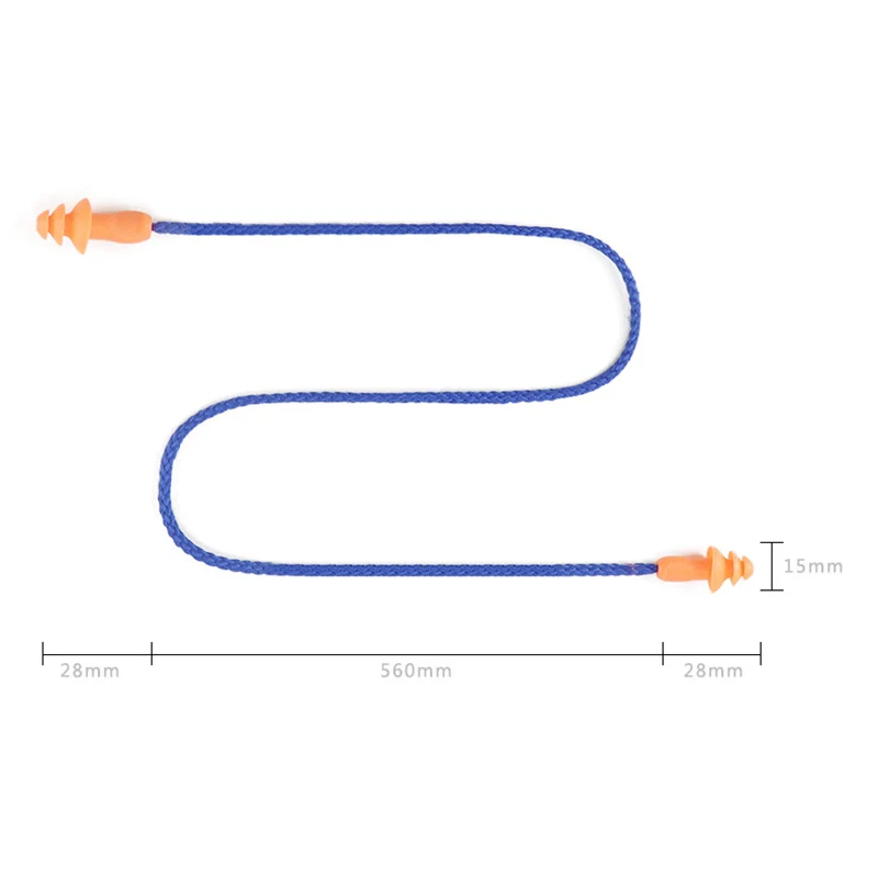 Bouchons d'oreille filaires en silicone souple, protection auditive réutilisable, réduction du bruit, travail sûr, cache-oreilles confortables, 10 pièces