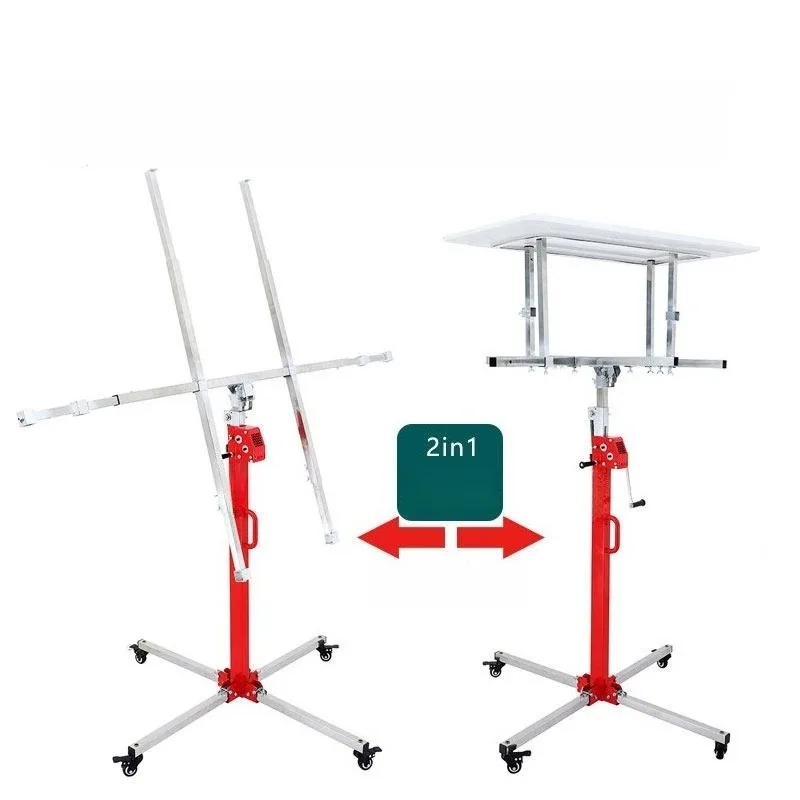 Hand Crank Chain Type Drywall Lifter Stable Labor Saving Mobile Elevator for Gypsum Board Ceiling Lamp Pro Installation Device - view 4