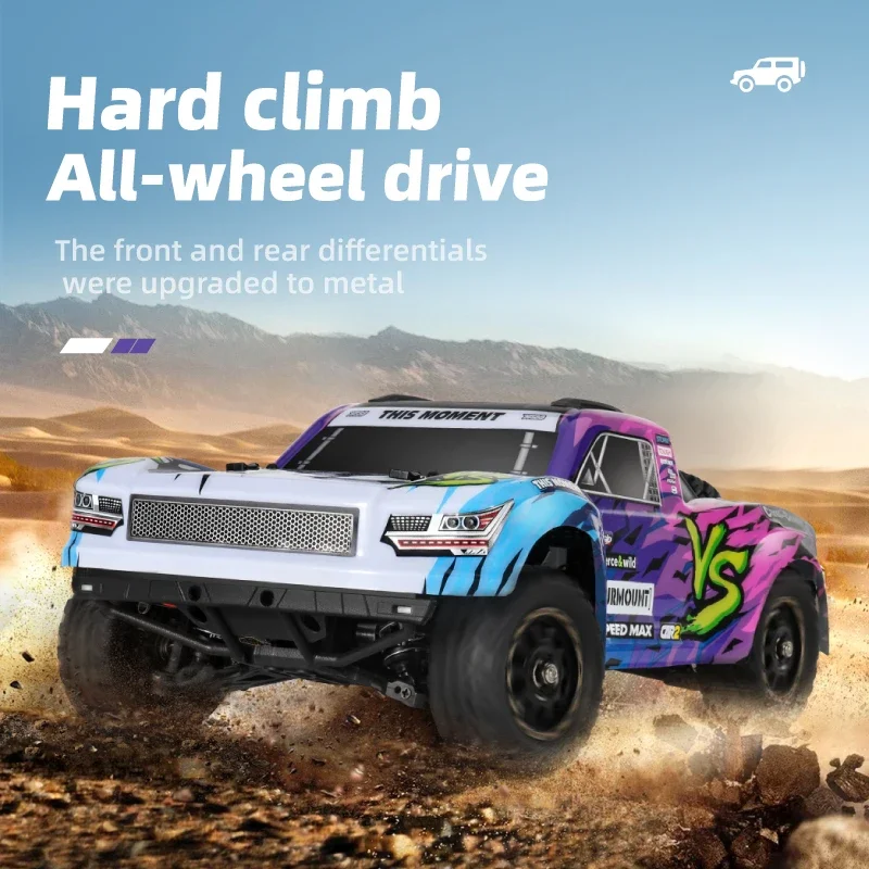 3101a 1/16 4wd rc sem escova curto curso caminhão carro 45 km/h suspensão independente de alta velocidade metal unidade veículo modelo brinquedos