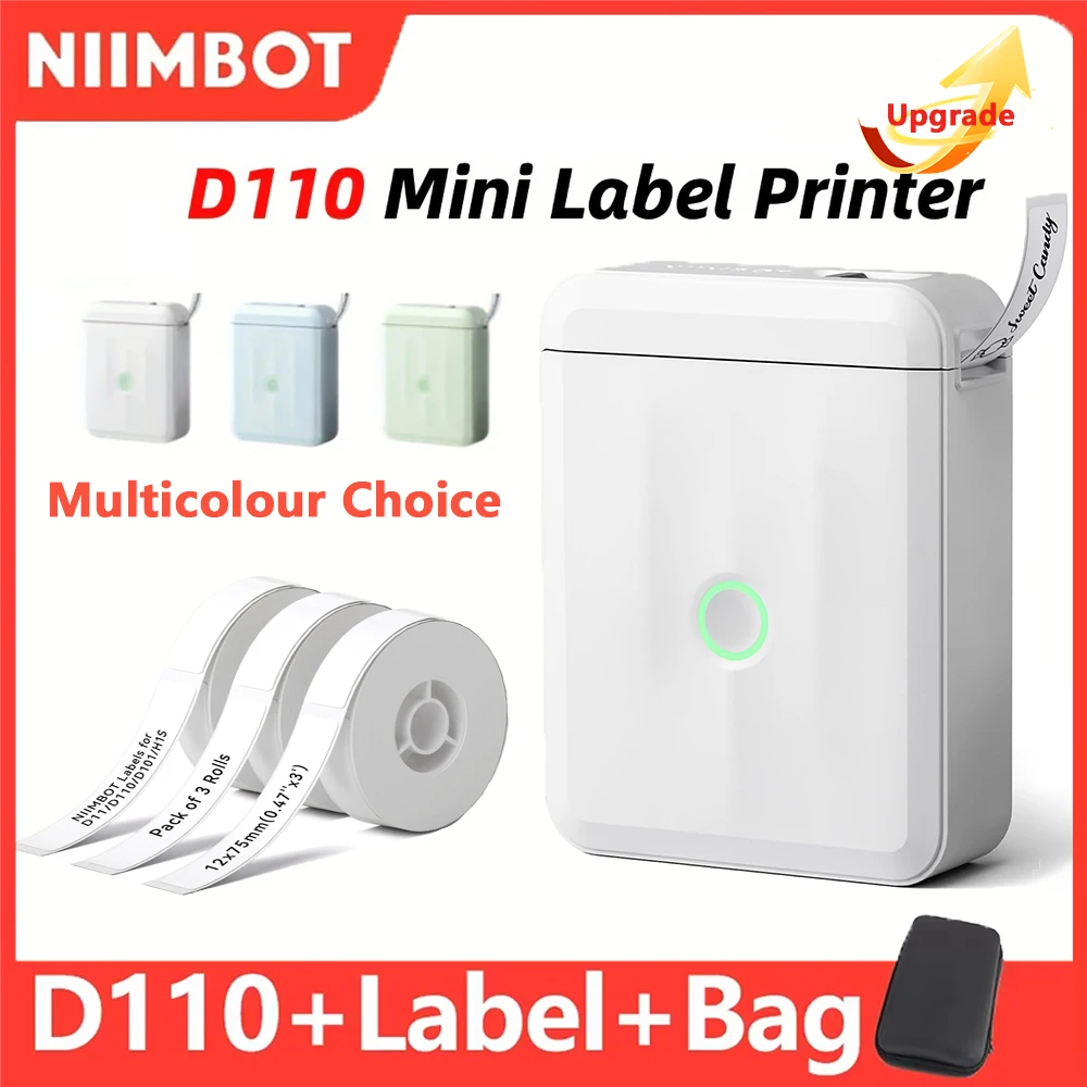 

Niimbot D110 Mini Portable Thermal Upgrade Printer Self-Adhesive Sticker Printer Printer For StickersLabel Machine Multicolour