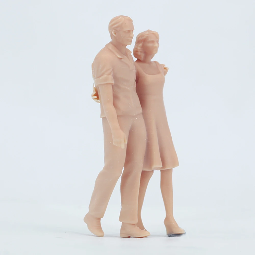 1/64 Figure Couple Shopping1:43 1/35 Boyfriend And Girlfriend Dating Model Miniature Need To Be Colored By Yourself