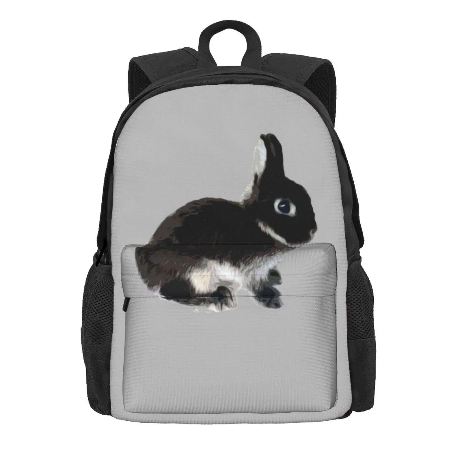 Black Otter Netherland Dwarf Rabbit Hot Sale Backpack Fashion Bags Black Otter Netherland Dwarf Rabbit Black Otter Bunnies