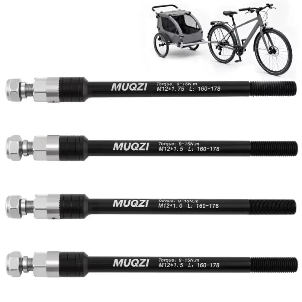 AliExpress NONE Aluminum Alloy Bike Thru Axle Trailer Hitch Adapter M12x1.0/1.5/1.75 Thread Black Thru Axle Riding Platform