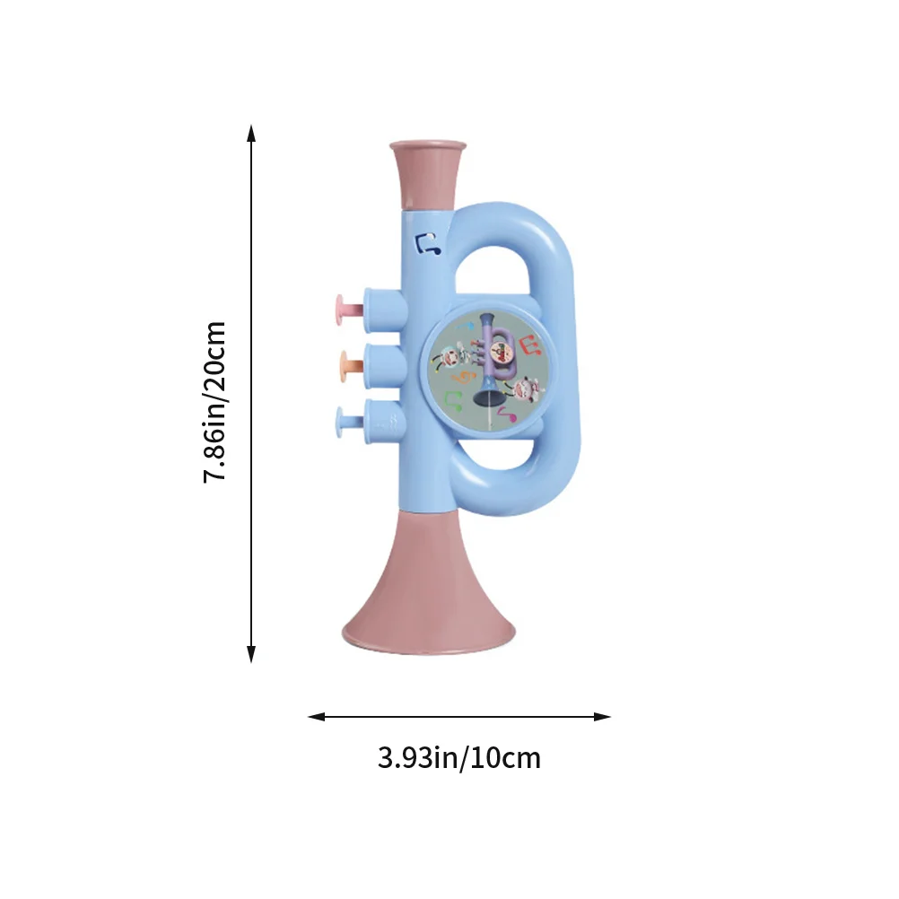 3 個子供用トランペット音楽学習楽器カラフルな安全なプラスチック教育用吹奏楽器子供の創造性のため
