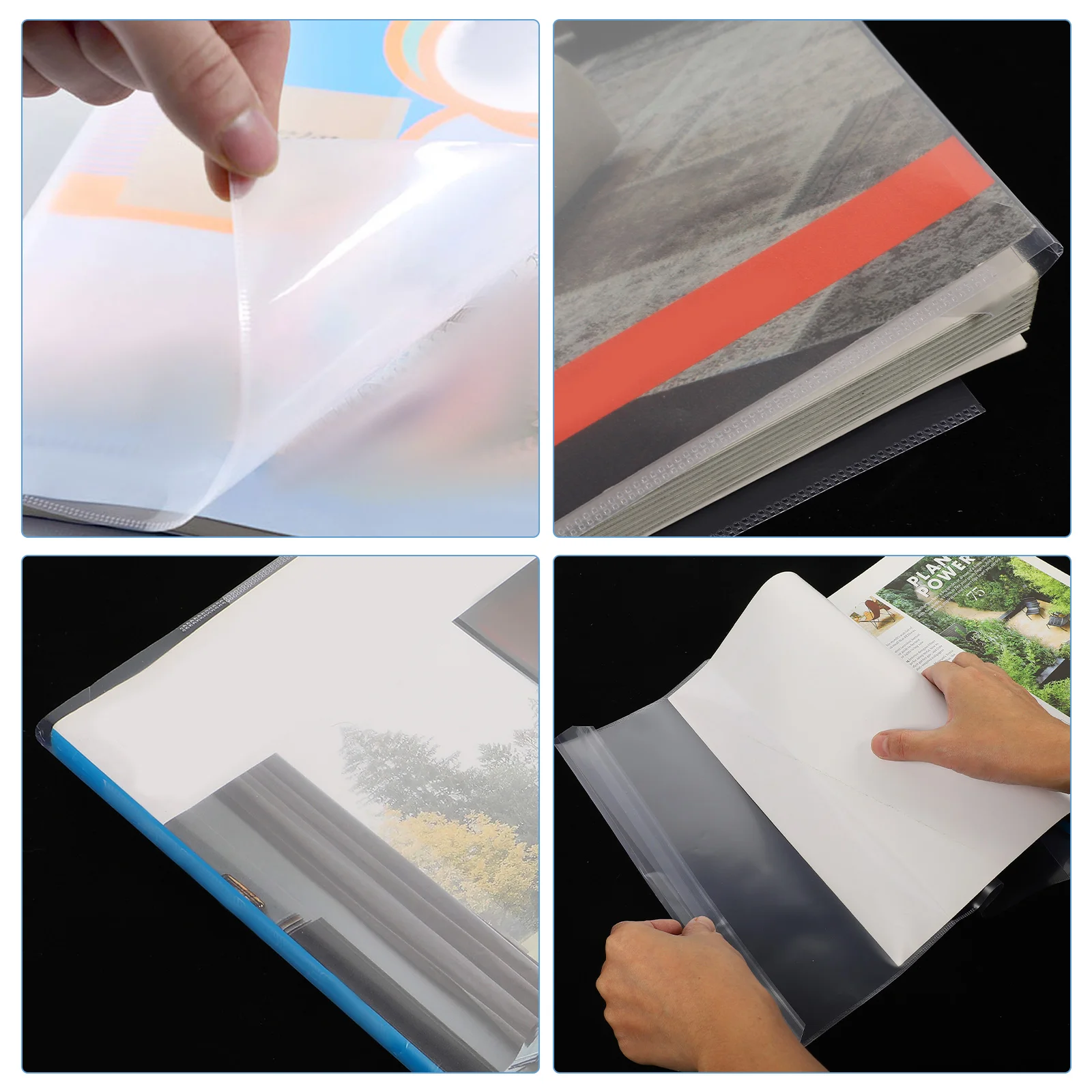 

30 Pcs Book Protective Cover Covers for Books Sleeve Clear Textbooks Transparent Protector Vacuum Reusable