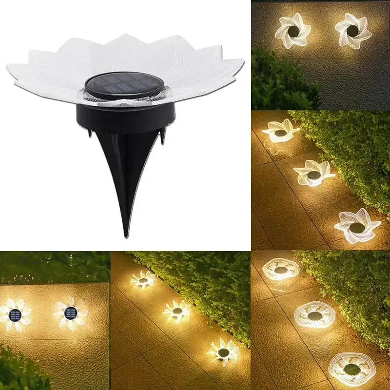 C2 LED Xmas Decoration Solar Garden Buried Light Outdoor Garden Light Acrylic Waterproof Outdoor Luminous Wall Washing Light