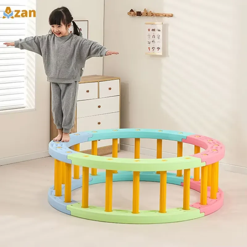 Wooden Balance Beam Arch Toy for Kids Sensory Motor Skills Development Indoor Climbing Equipment for Home Kindergarten Play