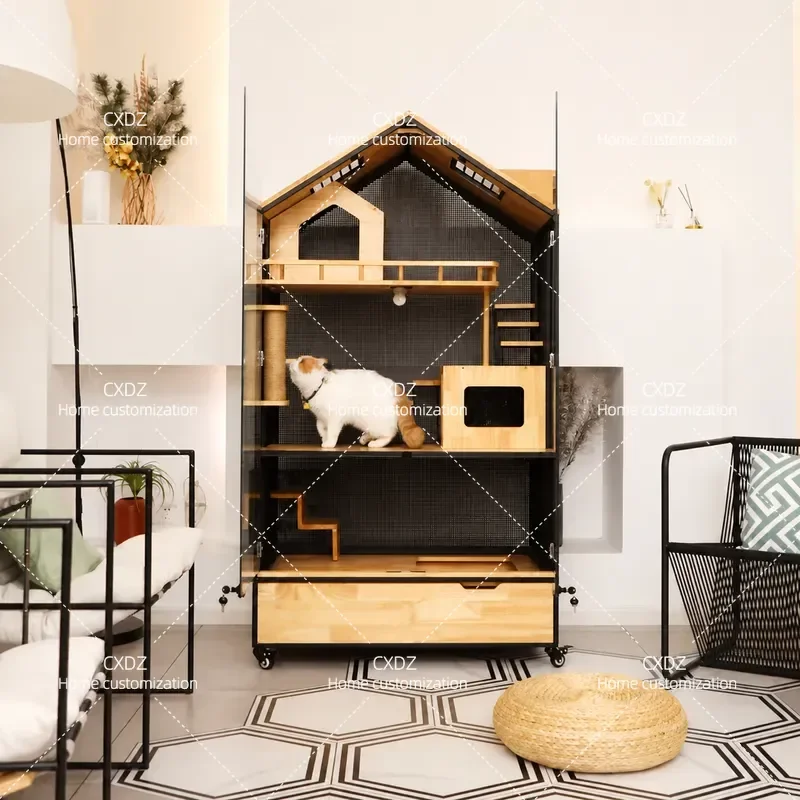 DOMEO Doumeow 2nd Gen Solid Wood Cat Villa Star Cat House Panoramic Transparent Customizable