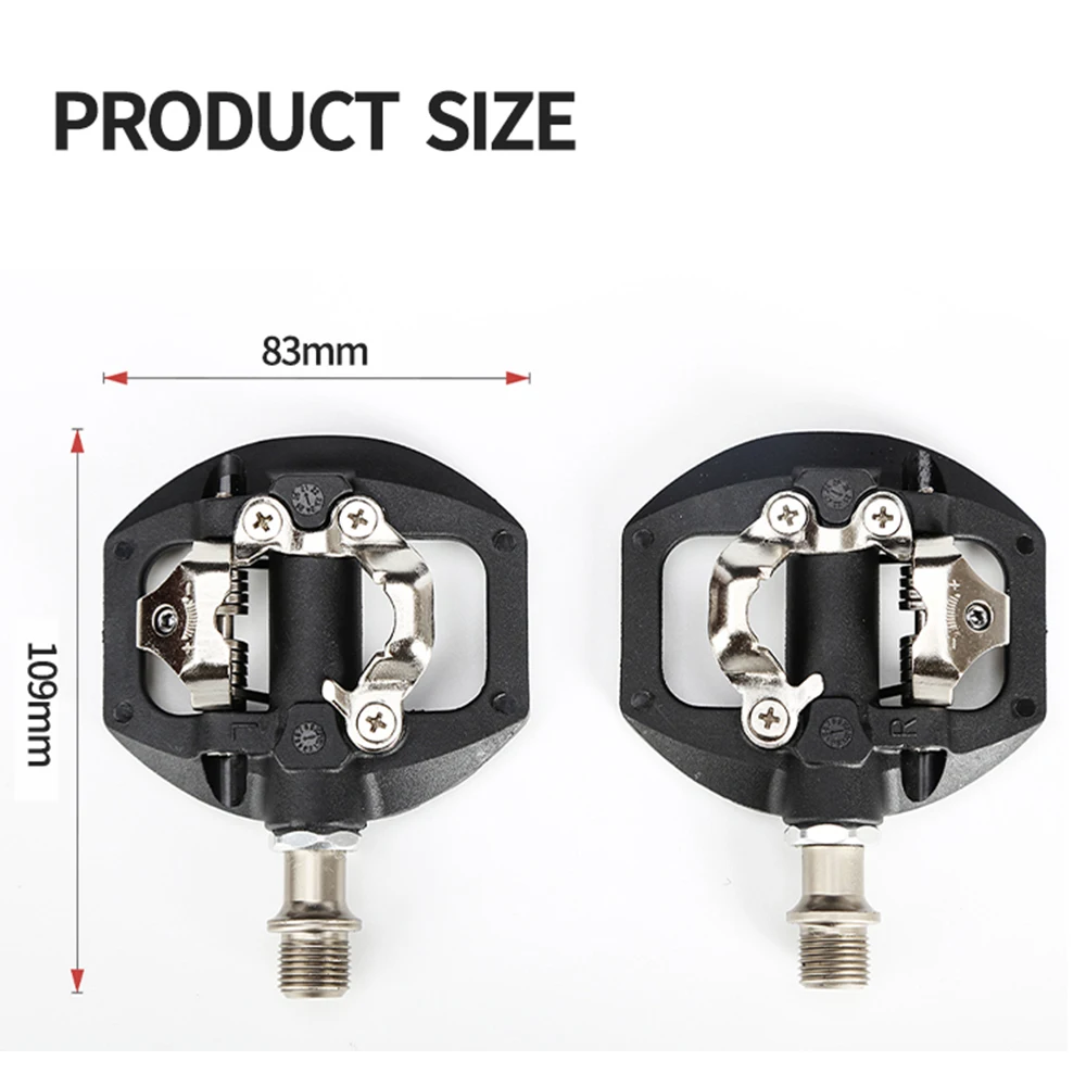 TANKE Mountain Bike Pedals 3 Sealed Bearing SPD Dual Clipless Flat & Lock Pedal Aluminum Cycling Pedals nylon cycling accessorie