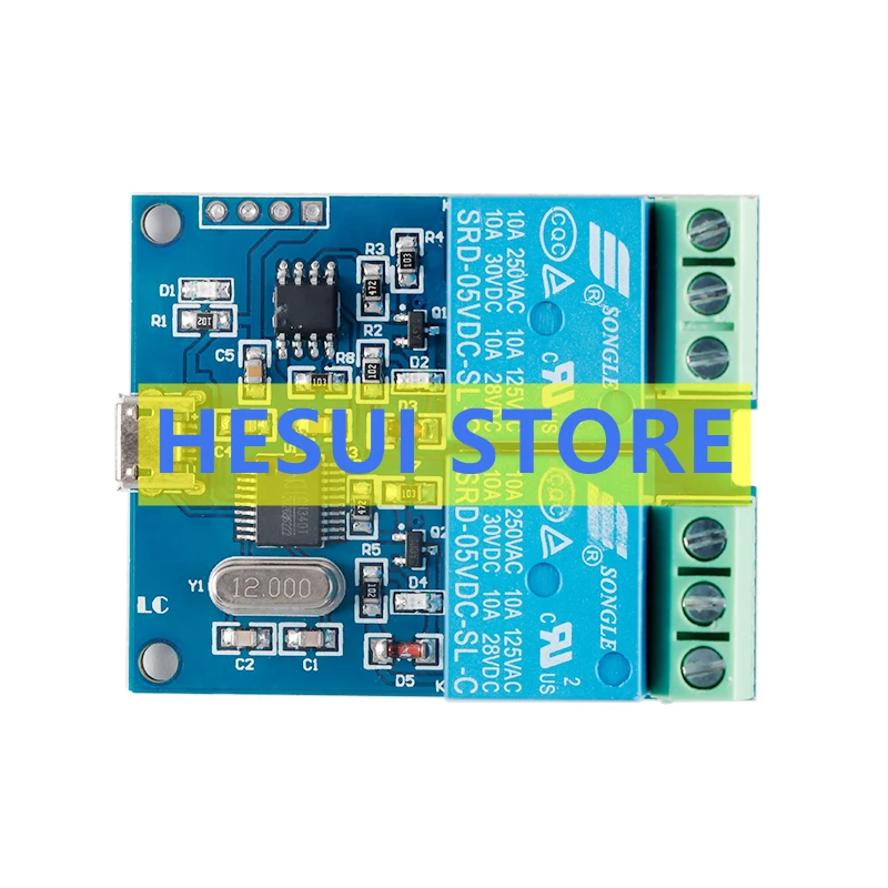 LCUS-2 Dual 2-way USB relay module USB intelligent control switch module