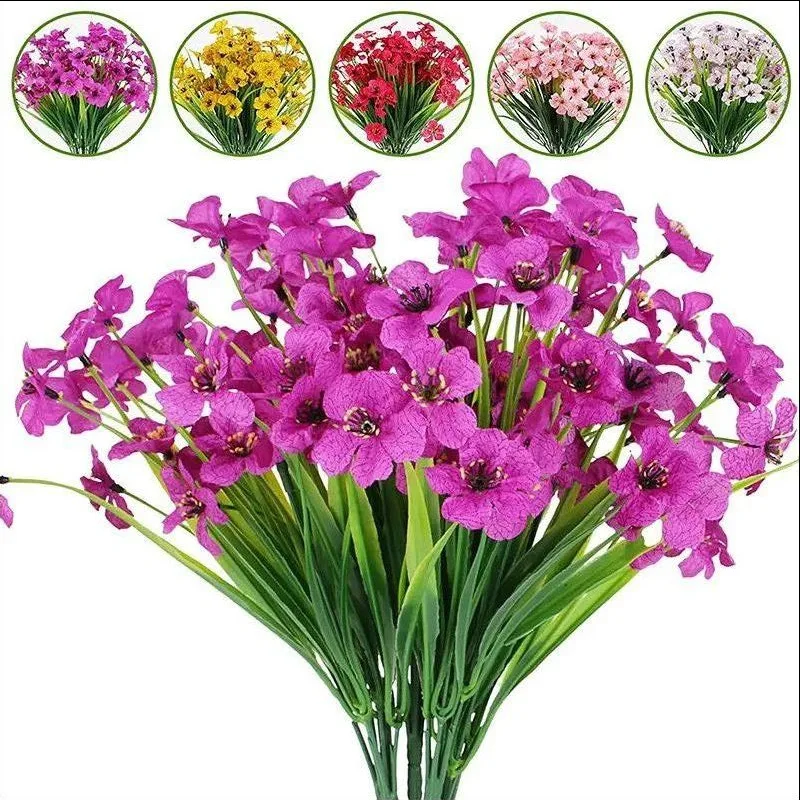 1/2Pcs Artificial Flowers Bouquet 32CM Fake Flowers for Home Decor Garden Decoration Outdoor Vase Bonsai Ornament Accessories