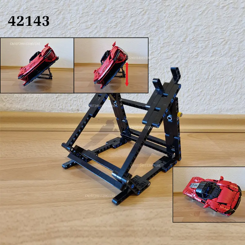 New Technical Adjustable Side Vertical Display Stand Parts Kit for 42115 42143 42125 Sin FKP 37 SP3 488 GTE Building Blocks Toys