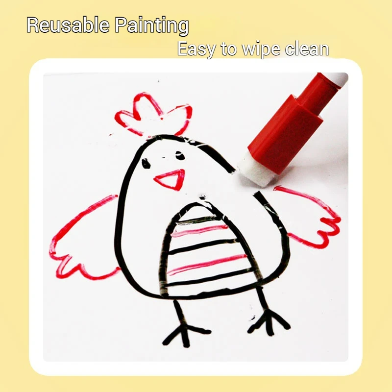 2-in-1 Kids Magnetic Doodle Board DIY Drawing Board with Pen& Beads Drawing Toys Montessori Educational Toys Kids Xmas Gifts