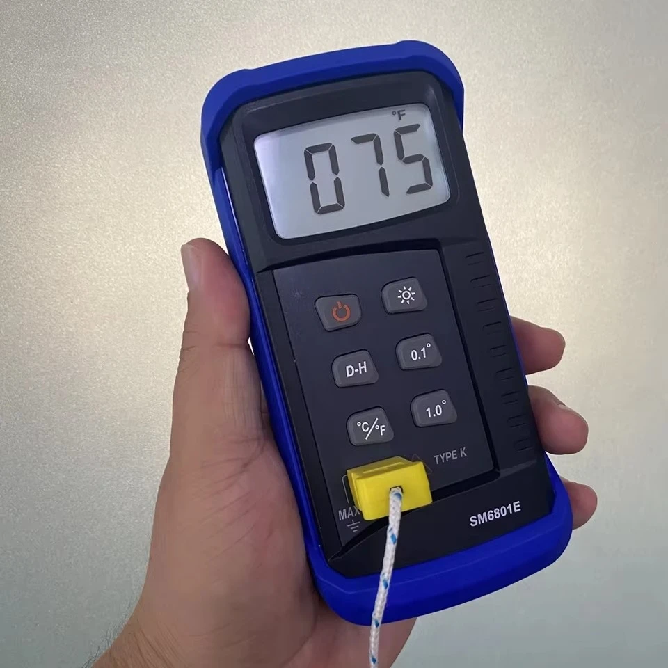 High Resolution 0.1℃ LCD Digital Thermometer -50℃~1300℃ Fast Contact High Temp ABS Meter K-Type Thermocouple Tester OEM