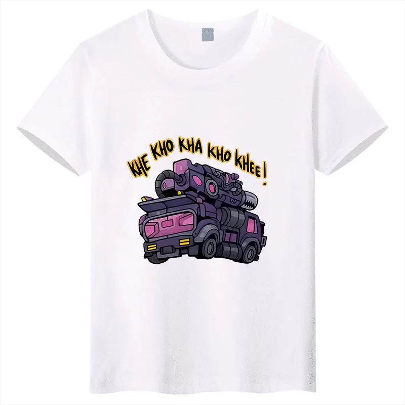 

2026 New Transformers Cartoon Print Children's T-shirt Pure Cotton Children's Short-sleeved Comfortable Parent-child Top