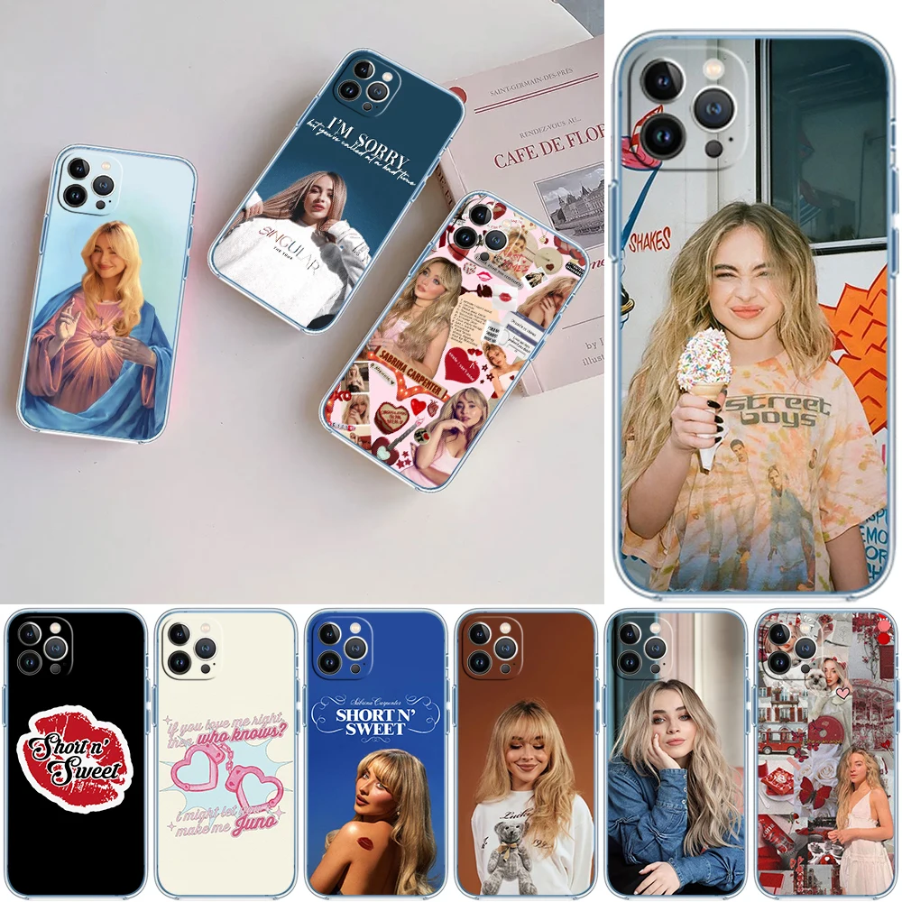 Sabrina Carpenter Transparent Phone Case for Samsung Galaxy A04 A04S A14 A23 A34 A54 M23 M33 M52 M53