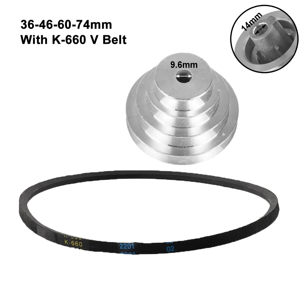 

For Motor Shaft Drive High Pedestal Pulley V Type Belt Set Motor Shaft Drive Benchtop Drill Press Transmission Wheels