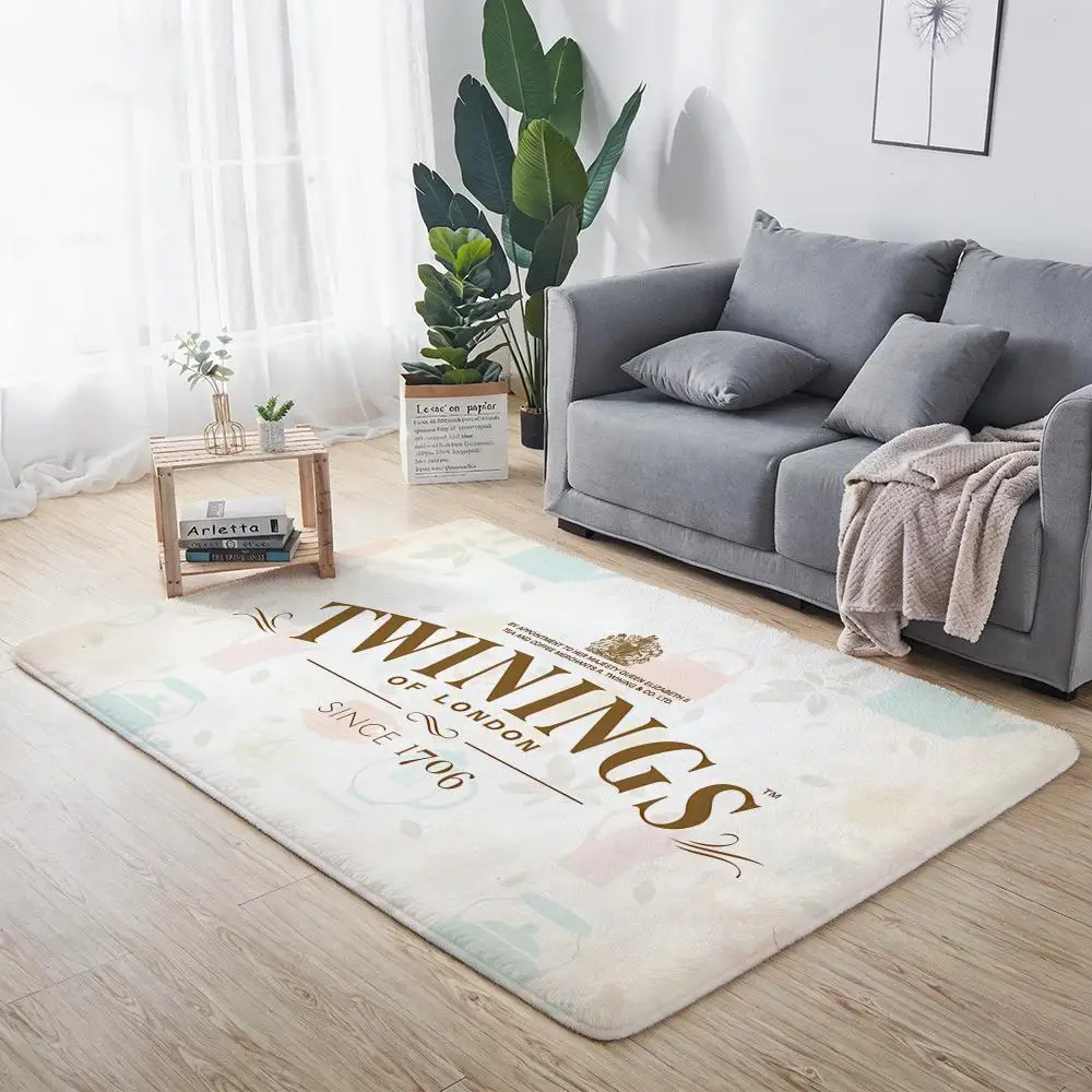 Alfombra de suelo marca T-Twinings, alfombra de franela ecológica, antideslizante, sin olor, alfombra de suelo de felpa corta y suave para interiores