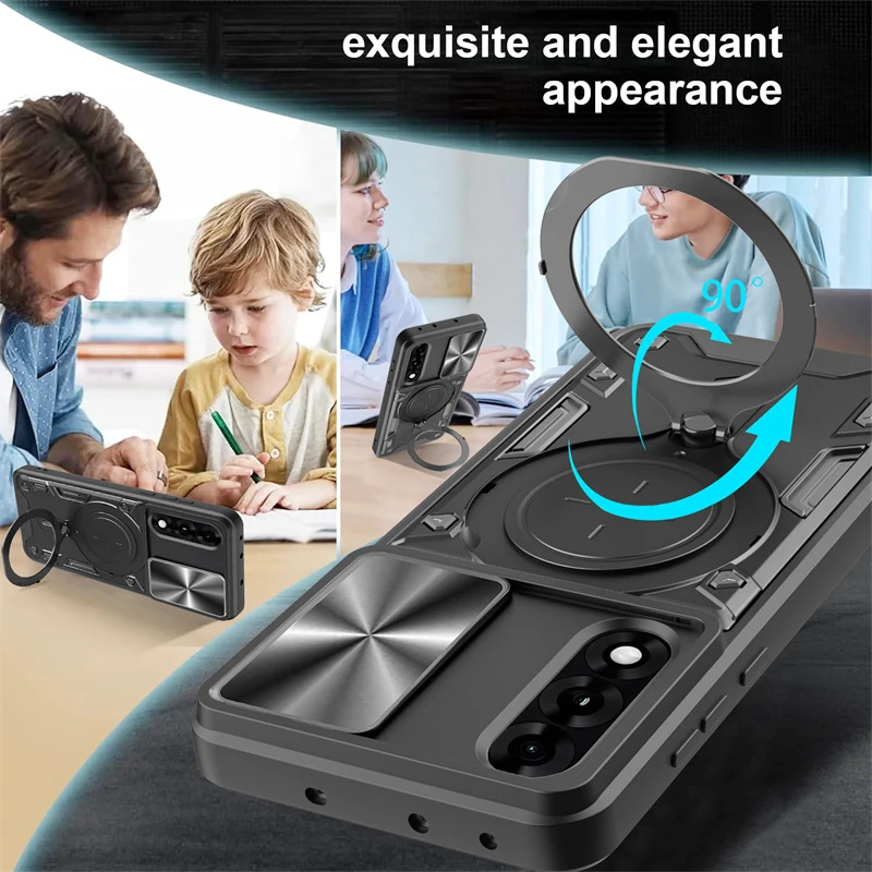 درع حماية الشريحة عدسة غطاء الهاتف ل OnePlus Nord 5 5G حافظة سيارة حامل مغناطيسي حامل حلقي ل One Plus 1 + Nord5 5G Funda #4