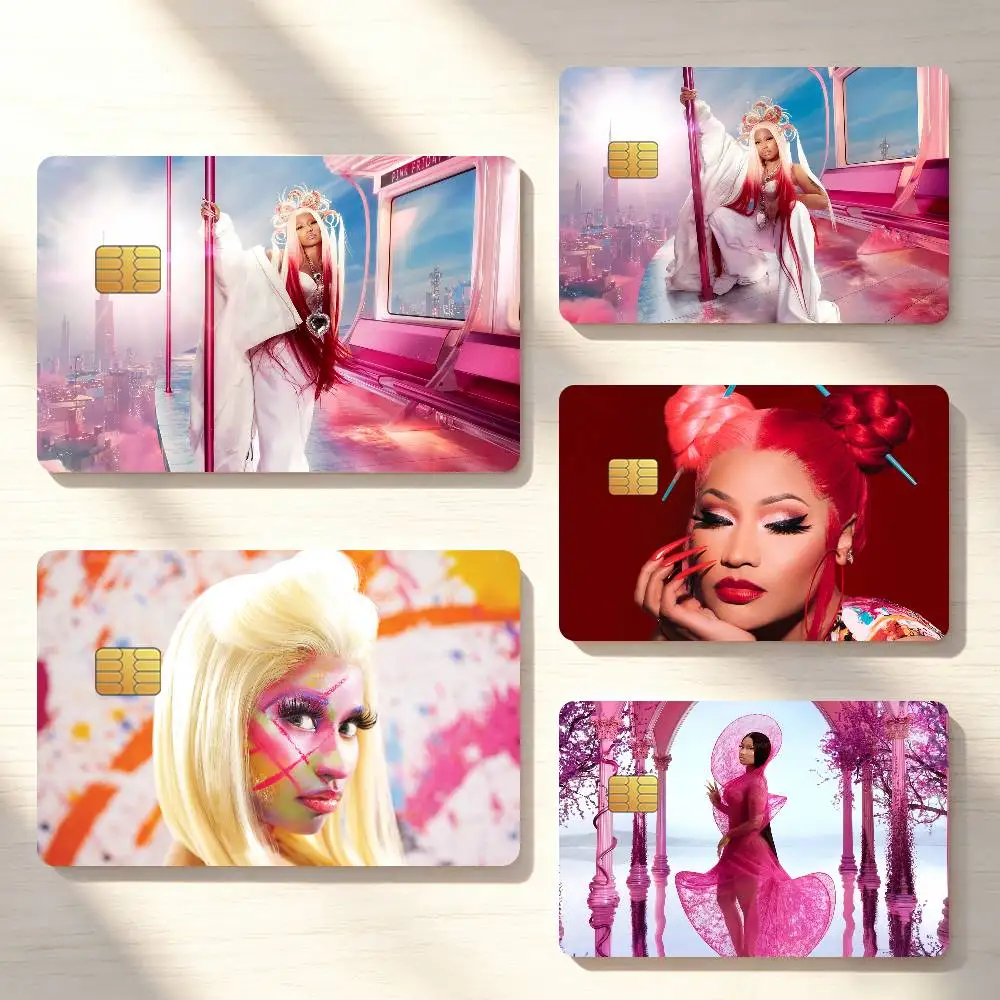 Rapper N-Nicki M-Minaj Music Credit Card Sticker Waterproof Anti-Scratch 4PCS Bank Debit Traffic Cover Decoration