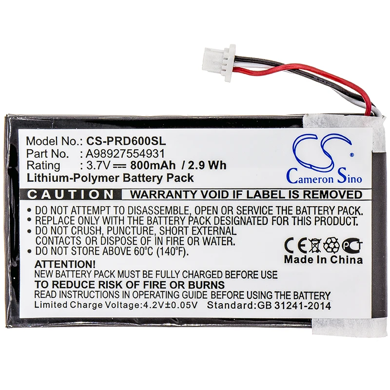 Cameron Sino 800mAh E-book, E-reader Battery A98927554931, A98941654402 for Sony PRS-600, PRS-600/BC, PRS-600/RC +tool and gifts