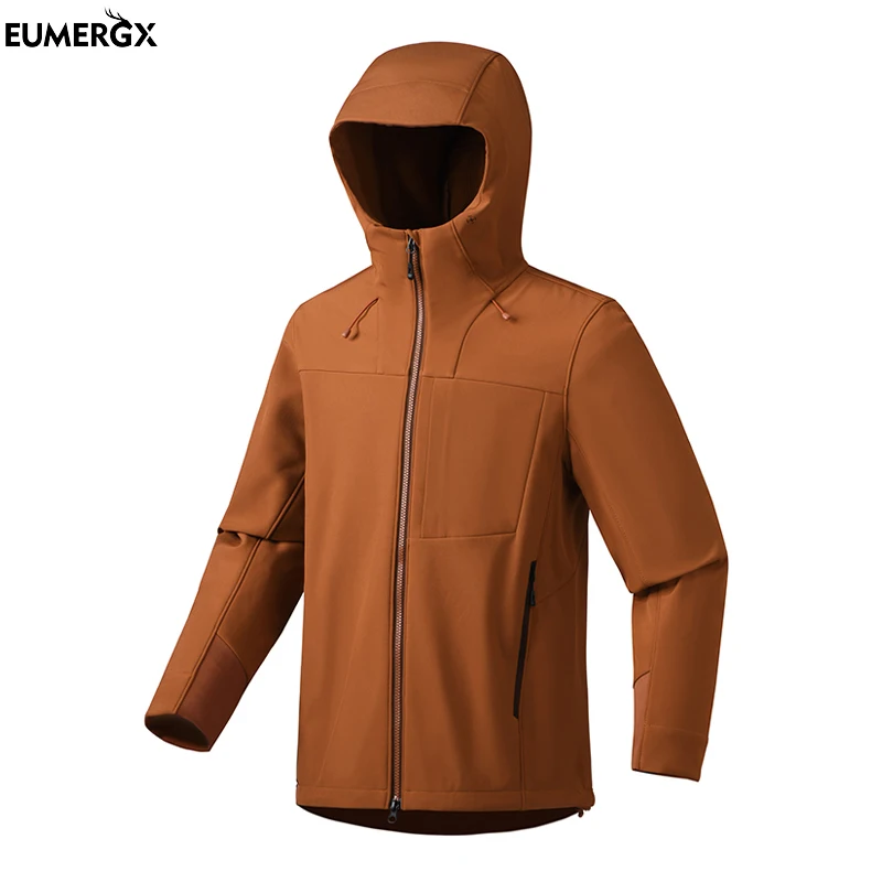 

EUMERGX Men's Women's Windbreaker Waterproof Warm Soft Shell Fleece Jacket Unisex Hiking Climbing Trekking Outdoor Raincoat