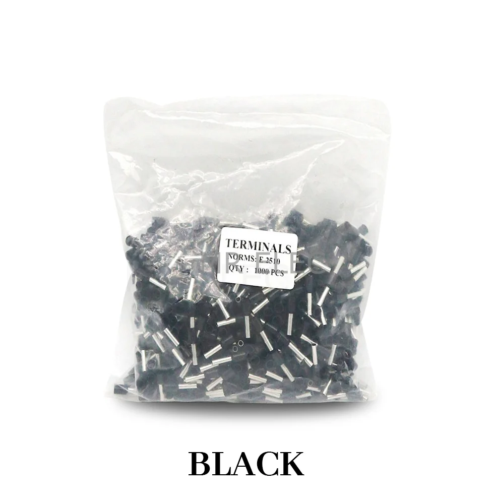 100PCS E1006 E1008 E1010 E1012 E1018 Tube insulating Insulated terminals  1.0² Cable Wire  Insulating Crimp Terminal Connector