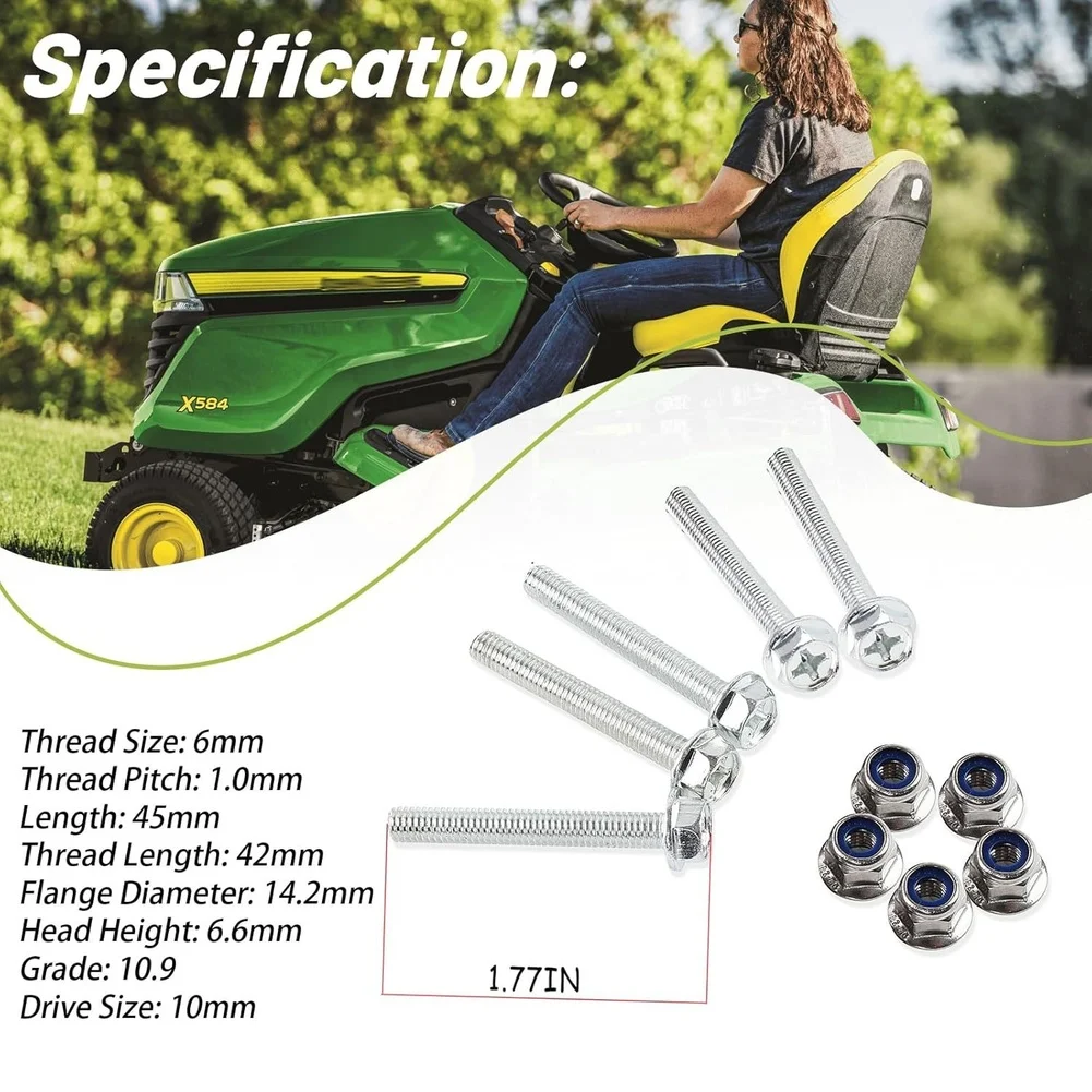 

1 Set Spiral Drill Shear Bolt And Lock Nut Kit Locking Nut Shear Bolt Replacement 19M7834 14M7397 6mm Thread And 1.0mm Pitch