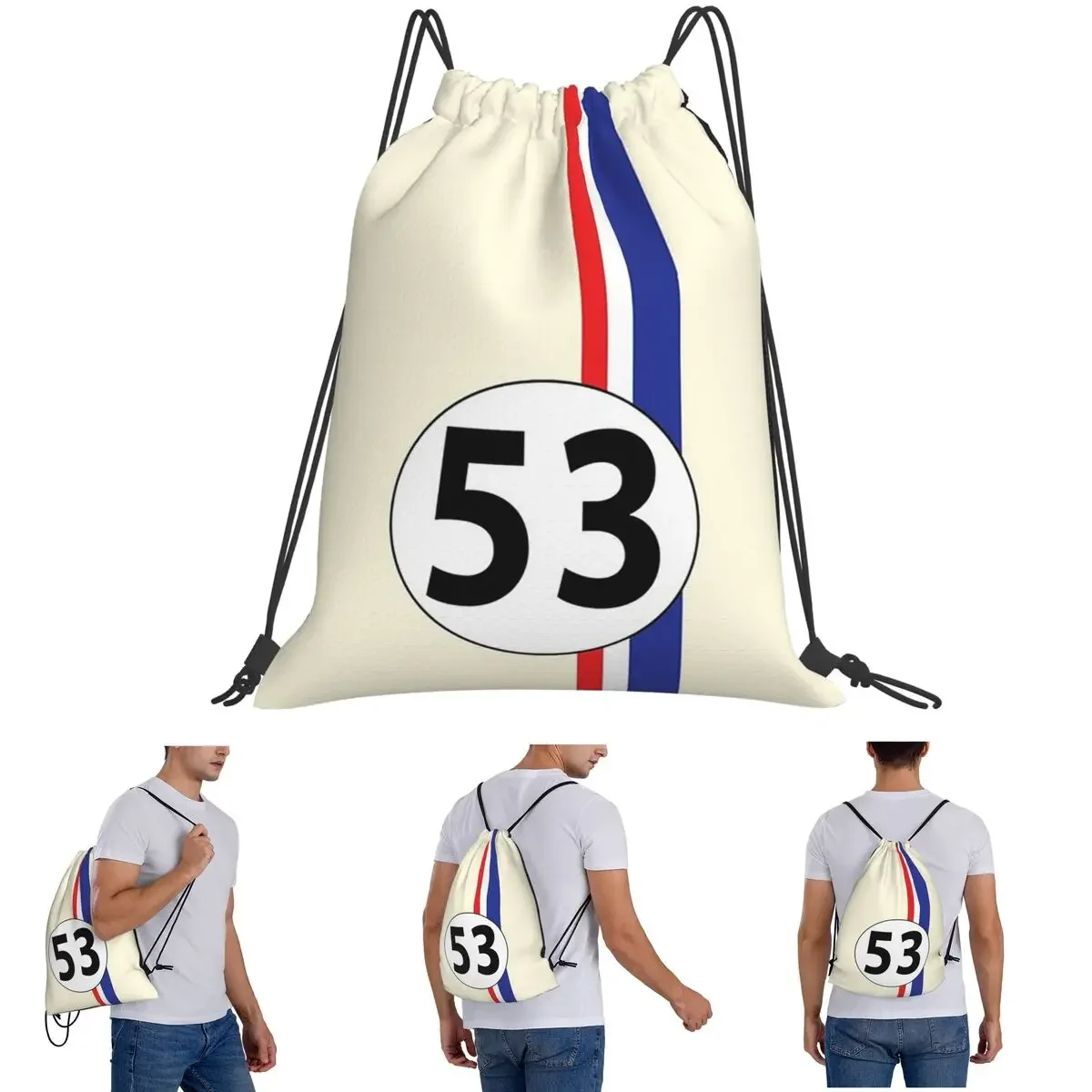 

Рюкзаки Herbie Number 53, повседневные портативные сумки на шнурке, сумка для хранения, сумки для книг для мужчин и женщин, школьные