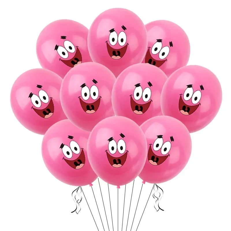 10 Stück SpongeBob Patrick Star Octopus Brother Party Dekoration Latex Ballon Thema Kindergeburtstag Ballon Set Niedlich