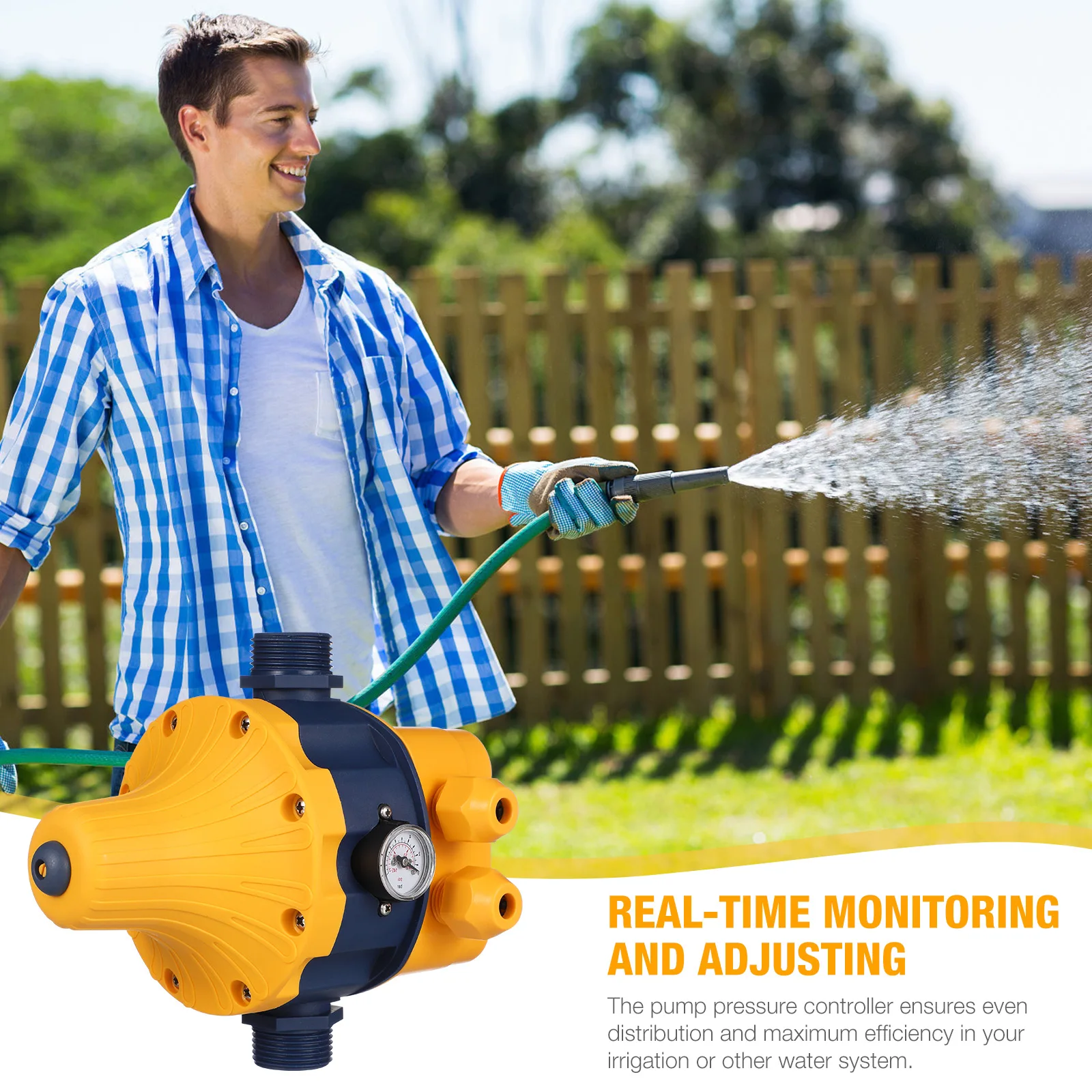

Intelligent Automatic System Regulator Irrigation Kit Adjustable Efficient Universal for Jet Garden Centrifugal Pumps 110V Pump