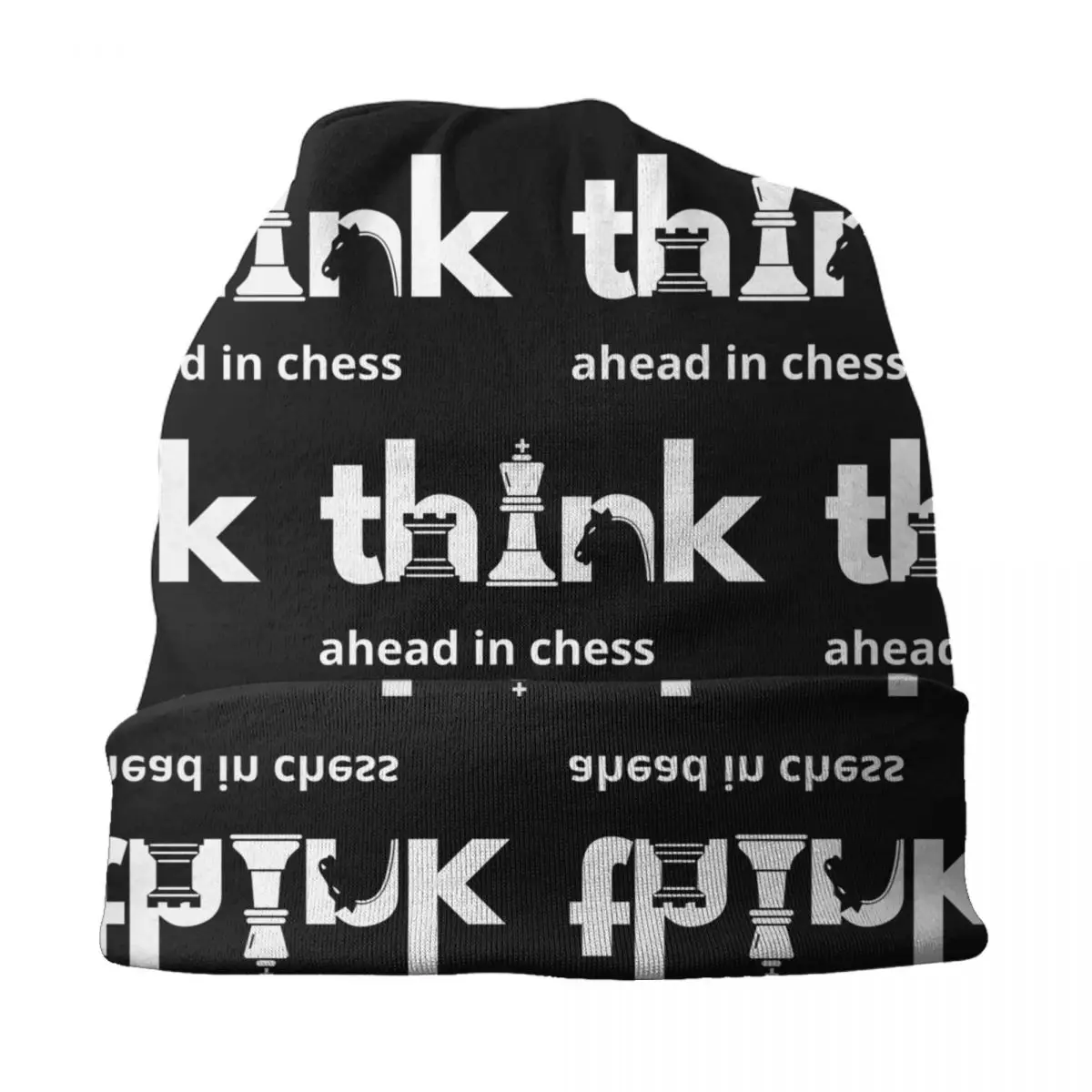 Think Ahead In Chess Skullies Beanies Caps Hip Hop Winter Warm Men Women Knit Hat Unisex Adult Funny Bonnet Hats