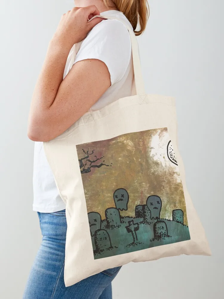 

Graveyard Ghosts Tote Bag Women's beach bags Woman shopper bag custom fabric bag university shopper