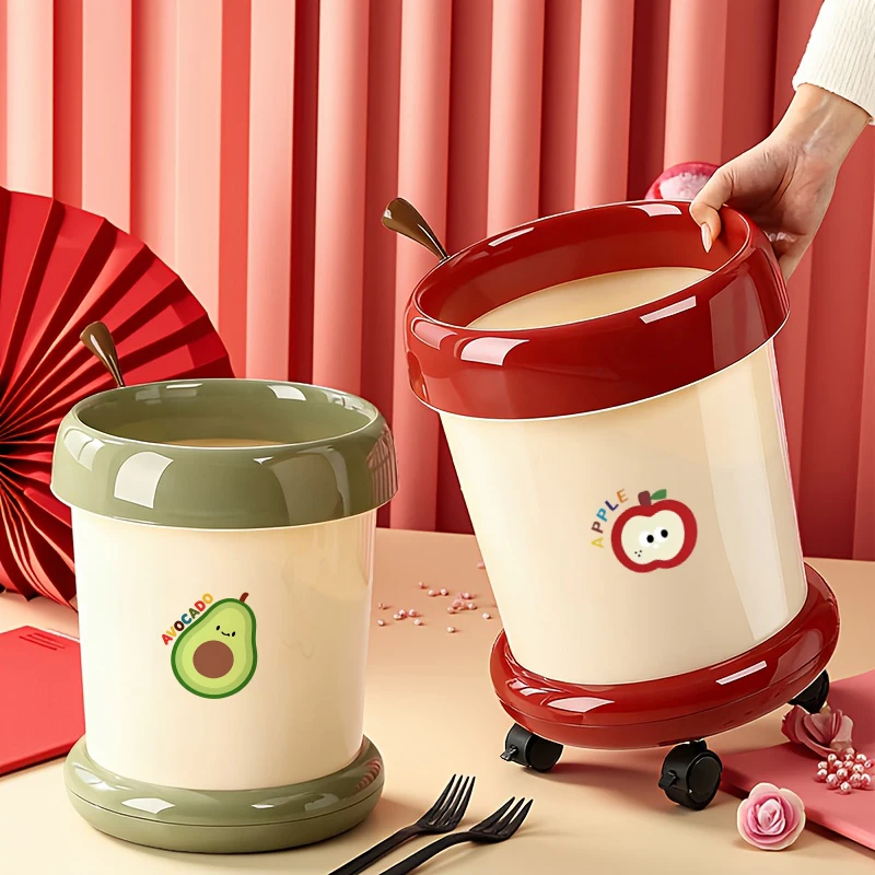 

Luxury Large Capacity Trash Can for Home Office Living Room Bathroom Bedroom Kitchen Storage Bucket Thickened Plastic r...