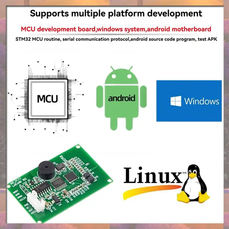 أعلى بيع قارئ رفيد الكاتب وحدة 13.56 ميجا هرتز قارئ بطاقات IC S50 قارئ بطاقات ISO14443A RS232 دعم نافذة نظام لينكس