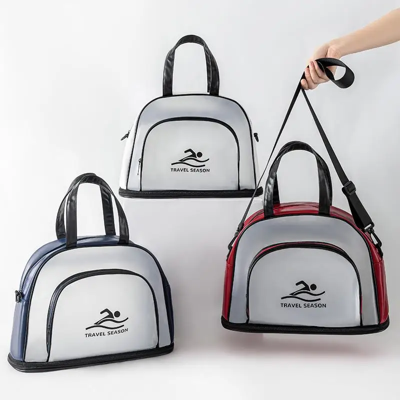 防水シングルショルダークロスボディバッグ-乾湿分離-旅行用-水泳用-ビーチ用-ハンドヘルド収納バッグ-短期旅行用-フィットネス用