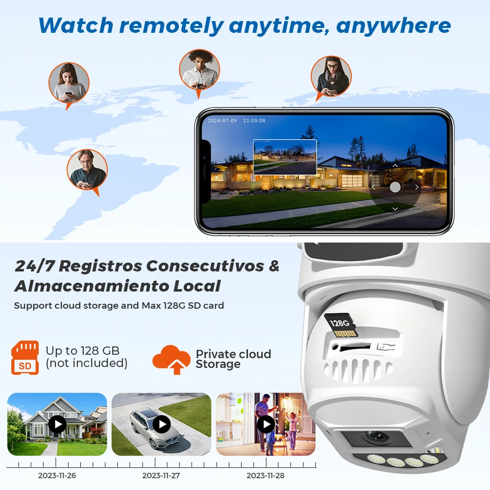 Imagem -06 - Câmera Ptz de Lente Dupla com Tela Dupla Rastreamento Automático ai Cctv Áudio Vigilância por Vídeo 5k 10mp hd Wifi 8mp ao ar Livre ip O-kam Pro