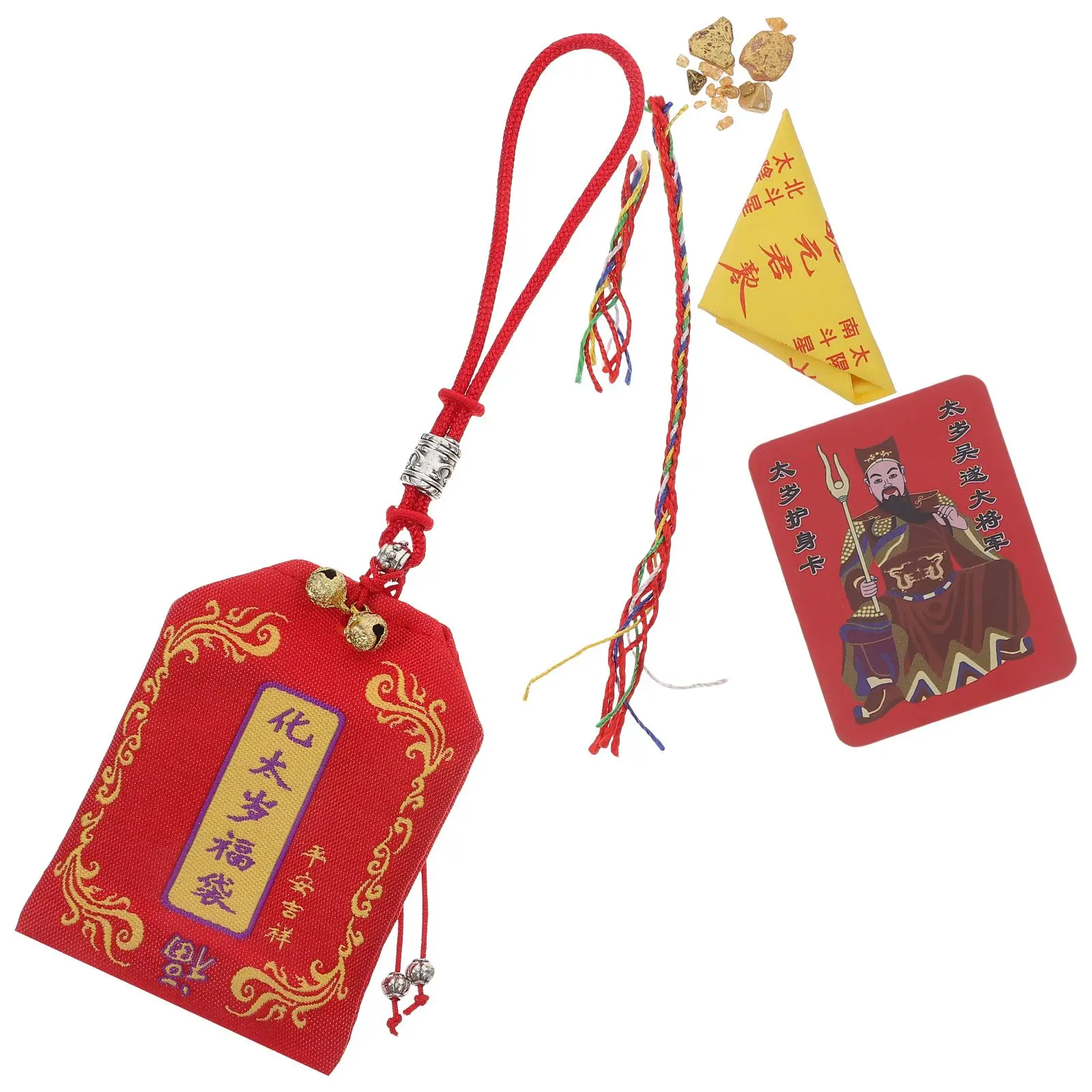 1 مجموعة تاي سوي تميمة حقيبة ثعبان سنة حماية وو سوي بطاقة حسن الحظ سحر فنغ شوي الحلي الصينية Omamori نعمة محظوظ #6