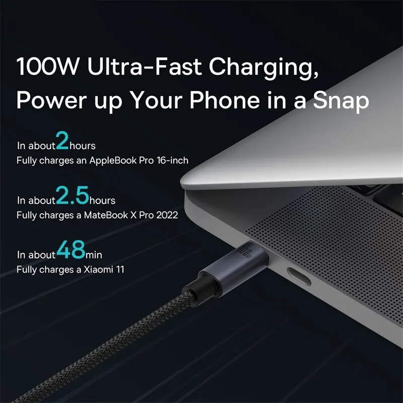 Baseus 100W USB C naar Type C-kabel voor iPhone 15 Plus Pro Max PD snellader kabel datakabel voor Macbook Xiaomi Samsung