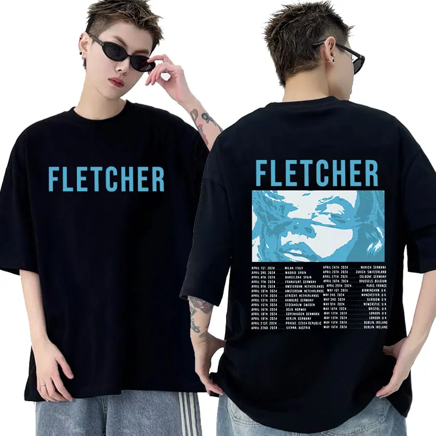 

Fletcher in Search of The Antidote Tour 2024 Graphic T Shirt Men Women Retro Aesthetic Fashion Oversized Cotton T-Shirt Clothing