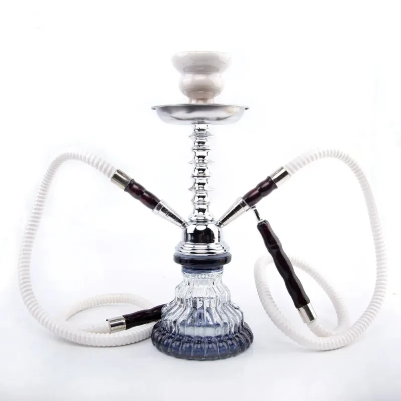 

【Best Sale】DEJAYA Travel Glass Shisha Hookah Pipe Chicha Pipa Narguile Completo Cachimba Nargile Double Hose Smoking Accessories