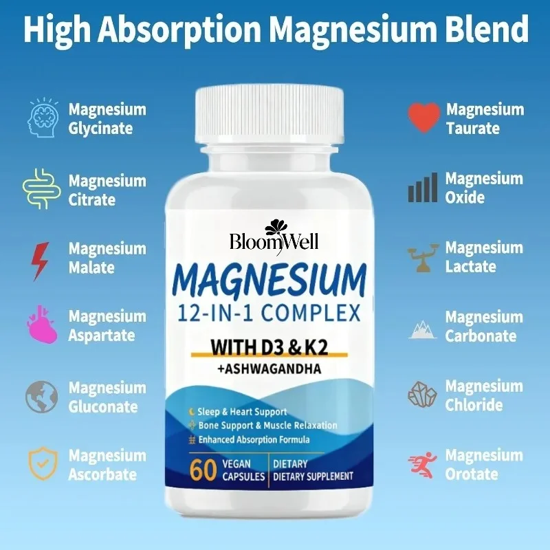 Magnesium Glycinate Capsule - Complesso di Magnesio 700mg, Glicina Contenente