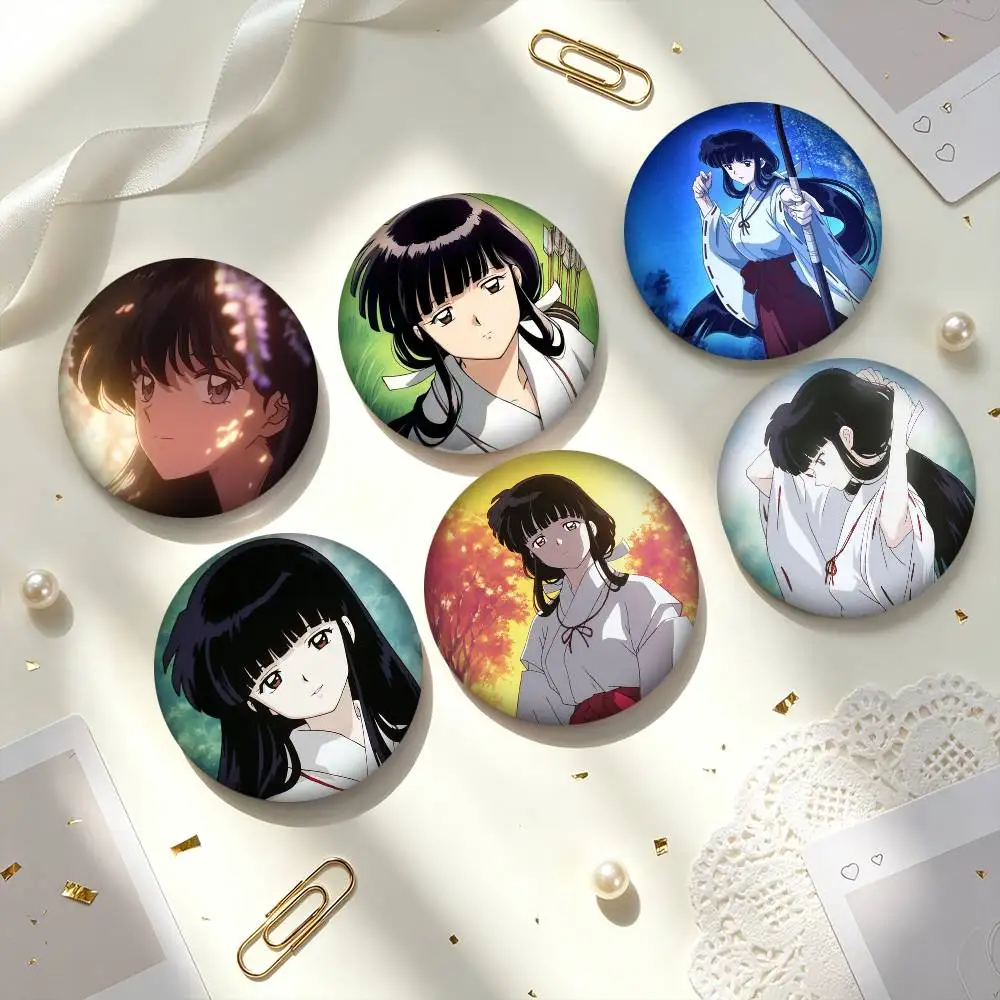 K-Kagome H-Higurashi Inuyasha  25 32 44 58 75mm Badges Personalized Round Brooches Pins Accessory Gift