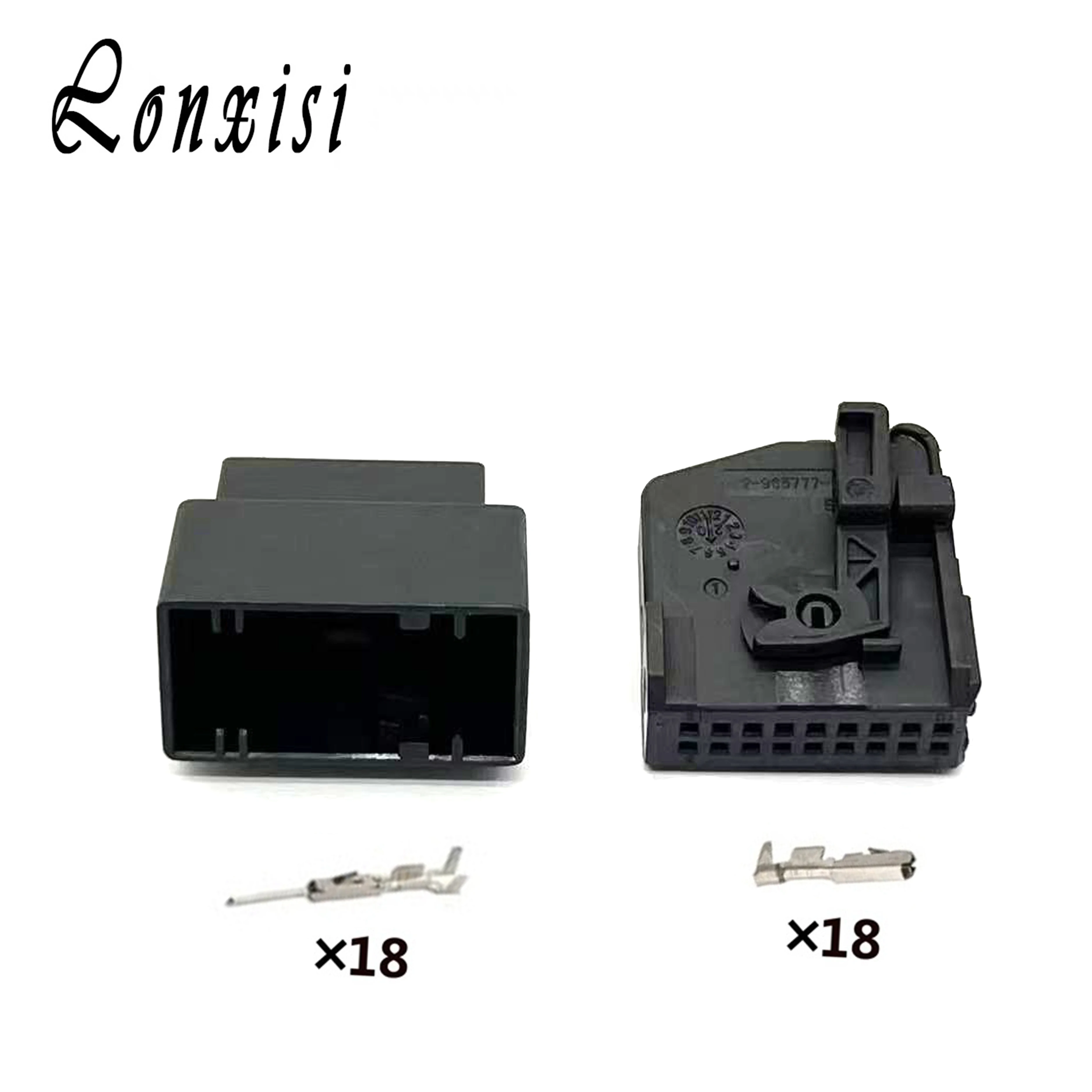 

1/5/10/20 Sets 18 Pin 1-1355350-1 Auto Cable Connector 1-1355154-1 Electric Instrument Plug For VW Golf V T5 Touran Ford Porsche
