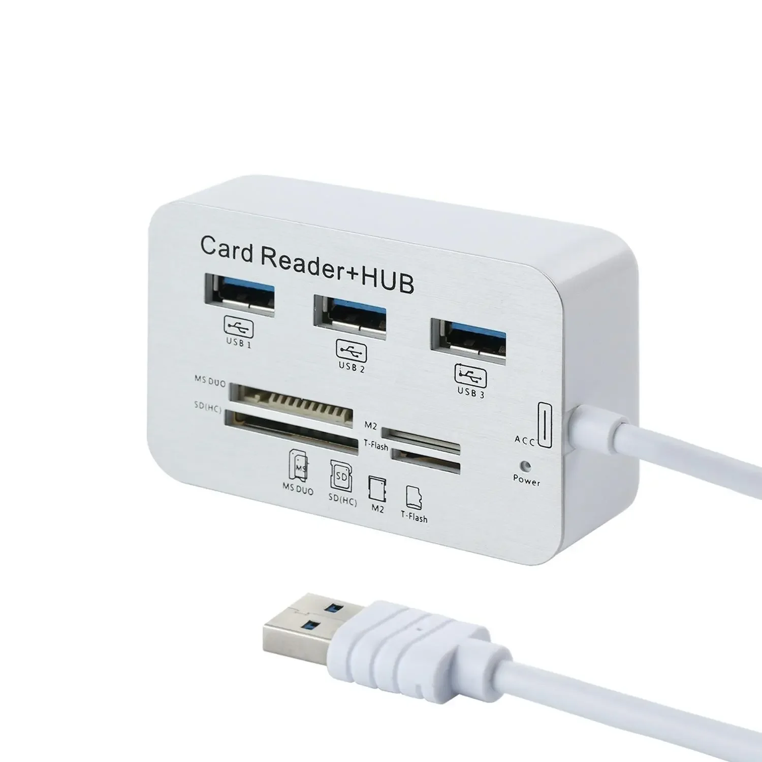 Mini usb hub 3.0 Multi Hub + Card Reader COMBO High Speed with MS/SD/M2/TF Card Reader 3Ports USB Splitter hub cover for Laptop