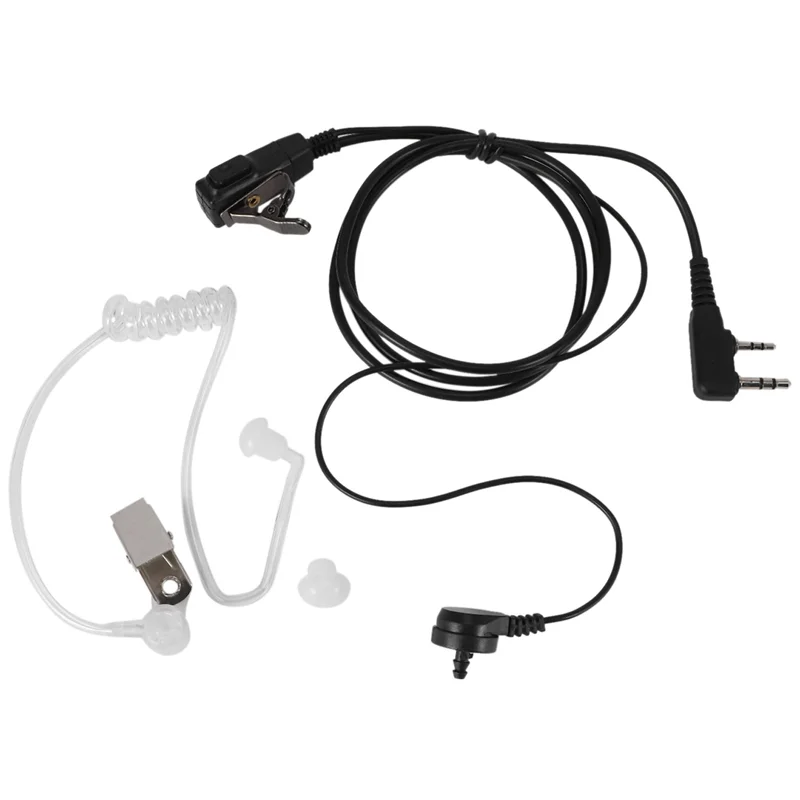 # أجزاء سماعة الرأس 49P، قطعة أذن لملحقات راديو Kenwood TYT Baofeng UV-5R BF-888S CB، أسود